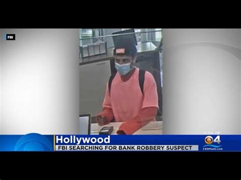 FBI searching for suspect in Hollywood bank robbery